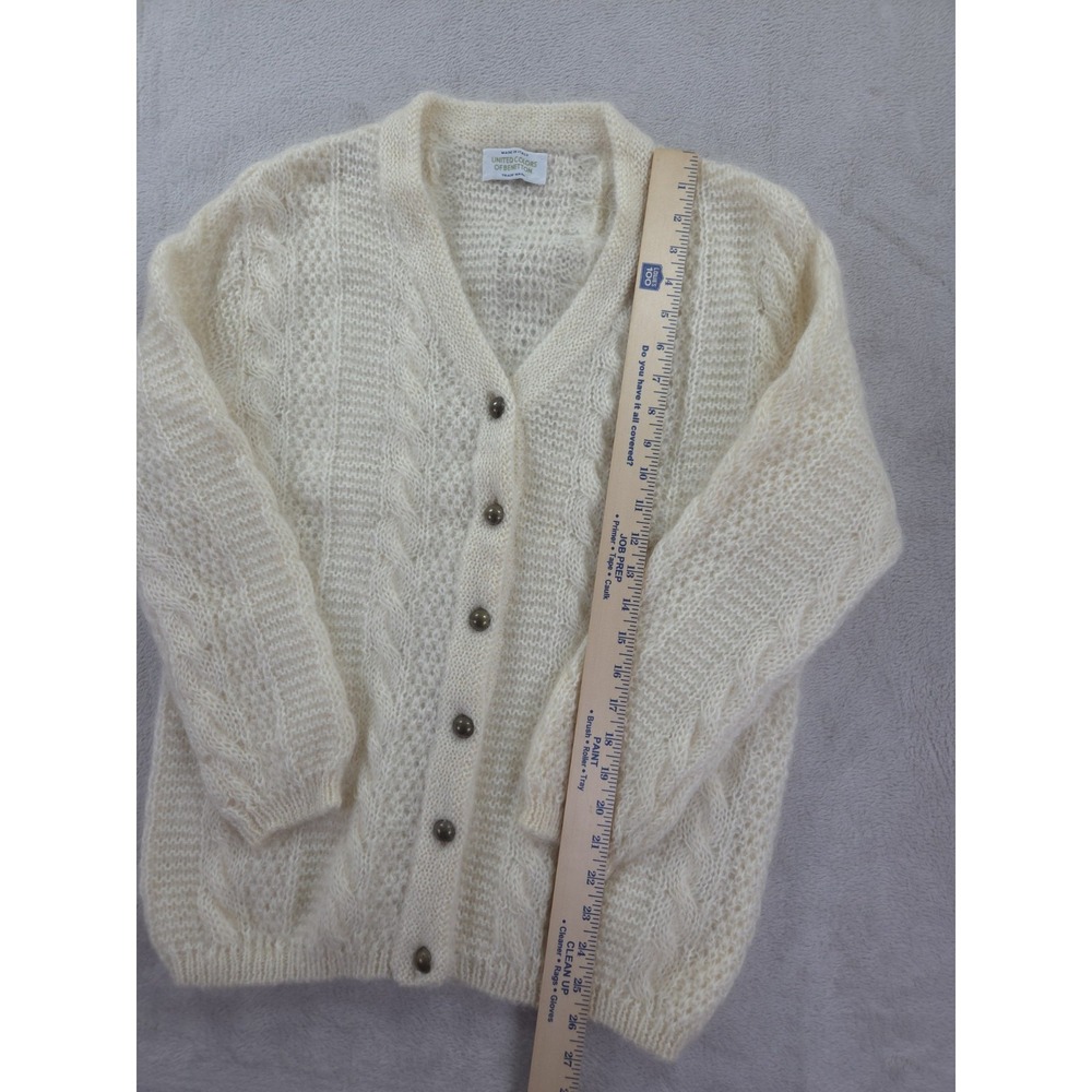 Vintage Colors of Benetton Mohair‎ Cardigan Sweater Womens XS Wool Button - Picture 4 of 10
